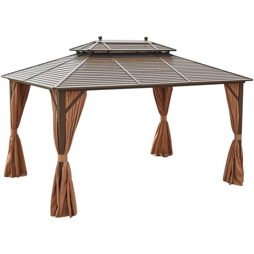 EROMMY Hardtop Gazebo Galvanized Steel 
