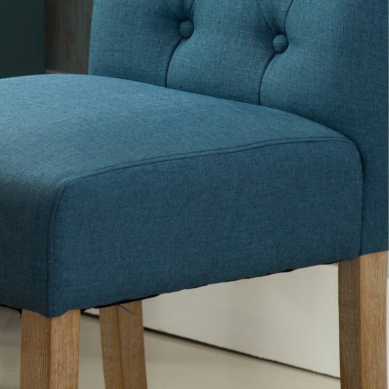 Set of 2 Upholstered Chair Dining Chair with Button Tufted Backrest, Reception Chair Accent Chair with Wood Frame