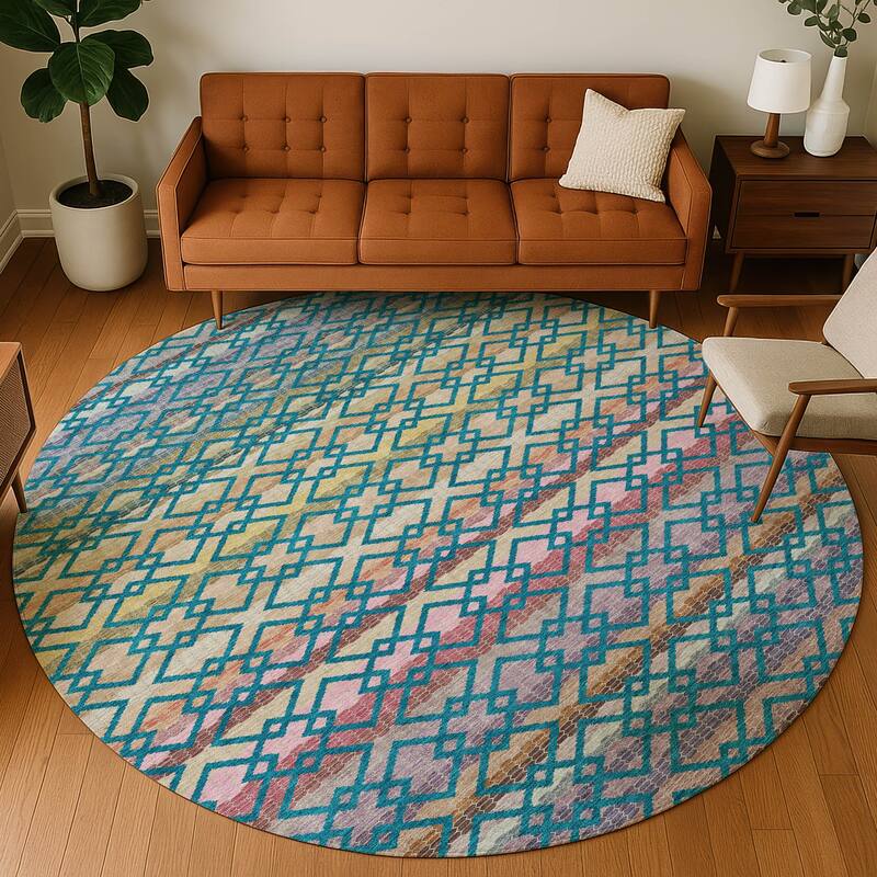 Machine Washable Indoor/ Outdoor Cabo Stripe Chantille Rug