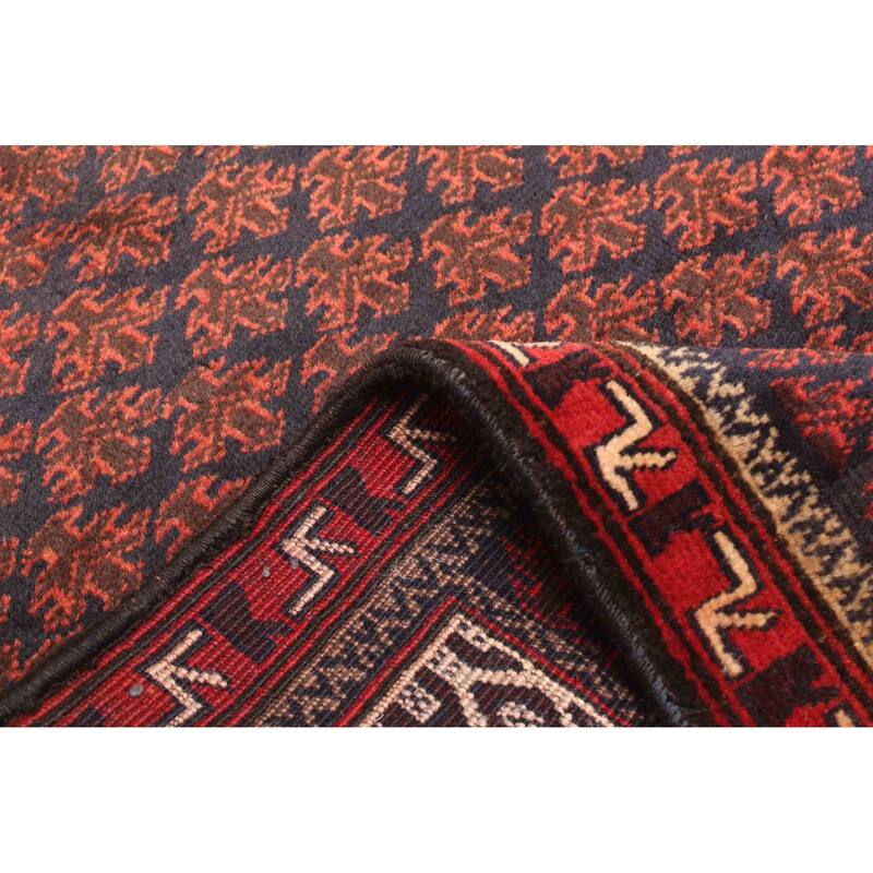 ECARPETGALLERY Hand-knotted Teimani Dark Navy Wool Rug - 2'10 x 4'4