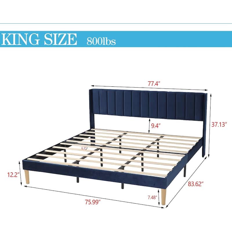 Alazyhome Upholstered Platform Bed Frame