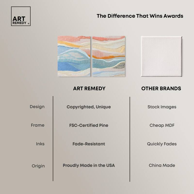 Morning Calm I Canvas Set of 2 by Art Remedy, Gallery Wrapped