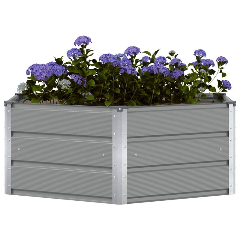 vidaXL Planter in Steel - 50.79 x 50.79 x 17.72 in.