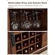 preview thumbnail 30 of 33, Farmhouse Bar Cabinet, Coffee/Wine Bar Cabinet w/Wine & Glass Rack