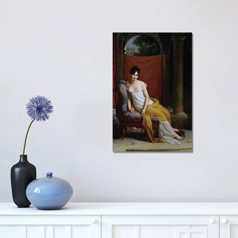 iCanvas "Portrait of Madame Recamier (1777-1849)" by Francois Pascal Simon Gerard Canvas Print - 18x12x1.5