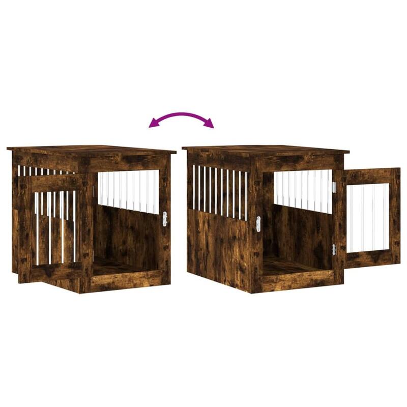 vidaXL Dog Crate with Door Doghouse Puppy Kennel Peg Cage Engineered Wood