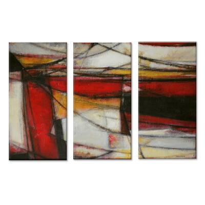 'Re-Energized' 3 Piece Wrapped Canvas Wall Art Set by Norman Wyatt Jr.