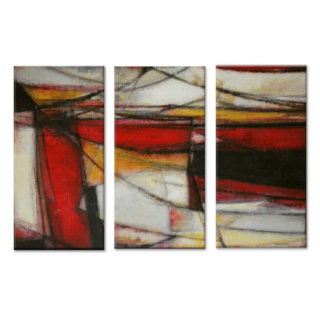 'Re-Energized' 3 Piece Wrapped Canvas Wall Art Set by Norman Wyatt Jr.