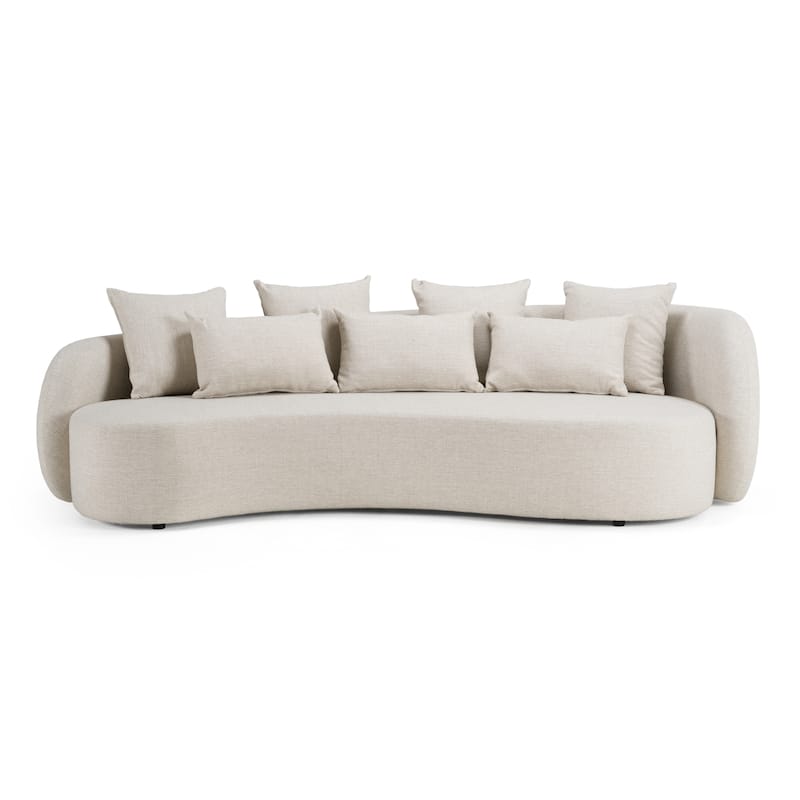 Renava Tabarca Outdoor Beige Fabric 4 Seat Sofa