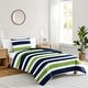 preview thumbnail 2 of 4, Sweet Jojo Designs Navy and Lime Stripe Collection 2pc Twin Bedding Set