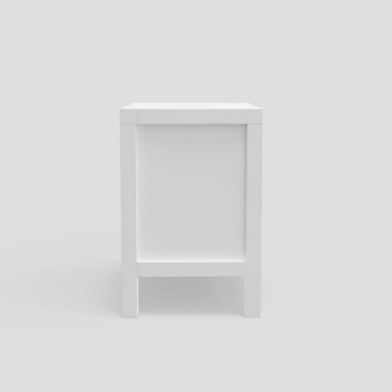 Carmel 2 Drawer Nightstand, White
