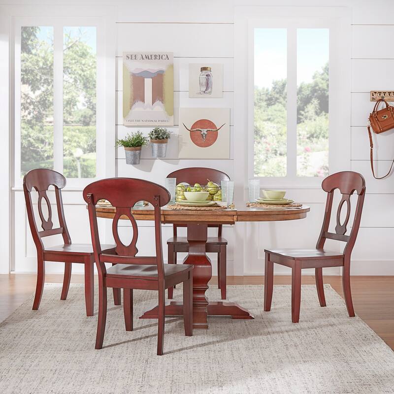 Eleanor Two-tone Oval Solid Wood Dining Table by iNSPIRE Q Classic
