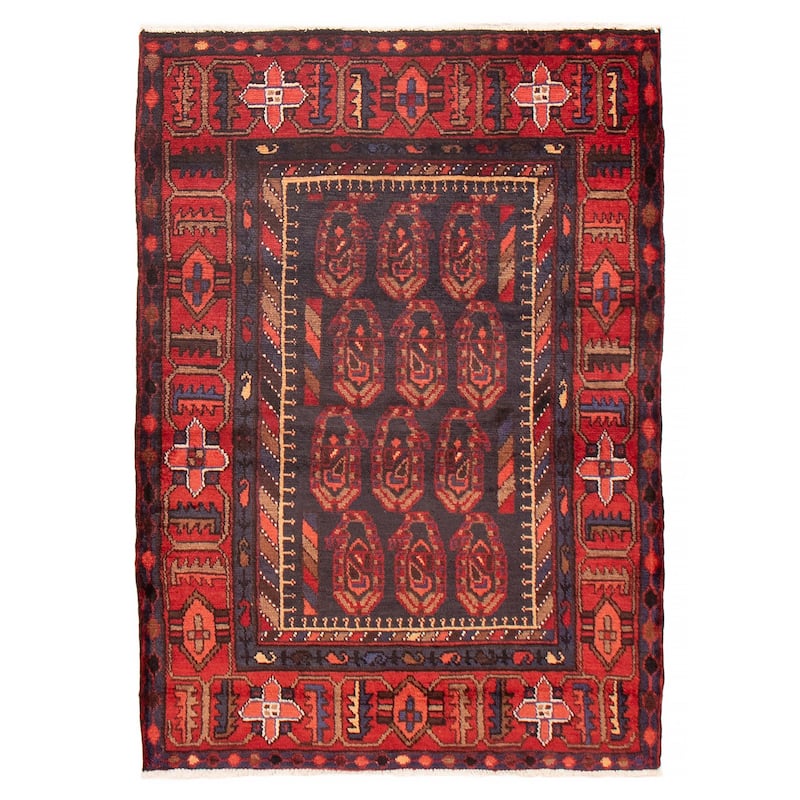 ECARPETGALLERY Hand-knotted Andelz Navy Wool Rug - 3'5 x 4'11 - Dark Navy - 3'5 x 4'11