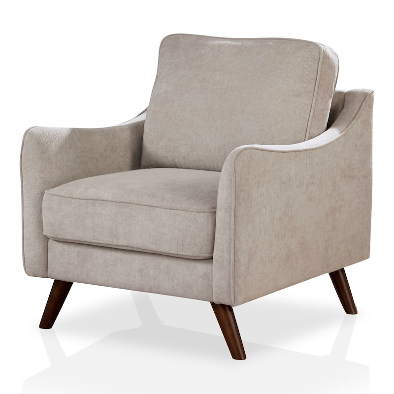 Furniture of America Pelteker Mid-Century Modern Chenille Chair