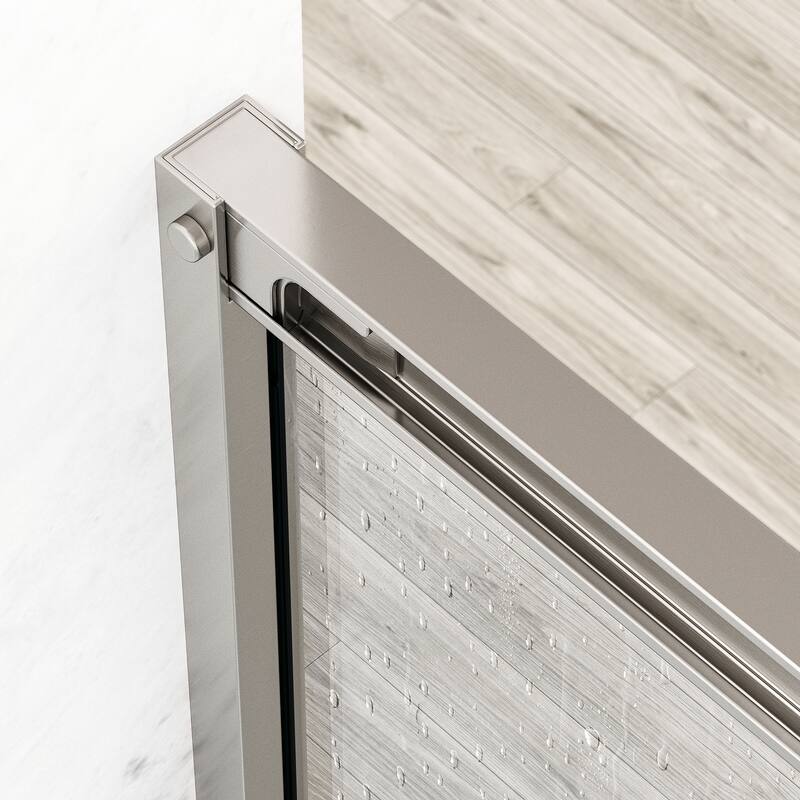 VIGO Paloma 56 to 60 in. W x 74 in. H Semi-Frameless Double-Sliding Shower Door with Clear Tempered Glass