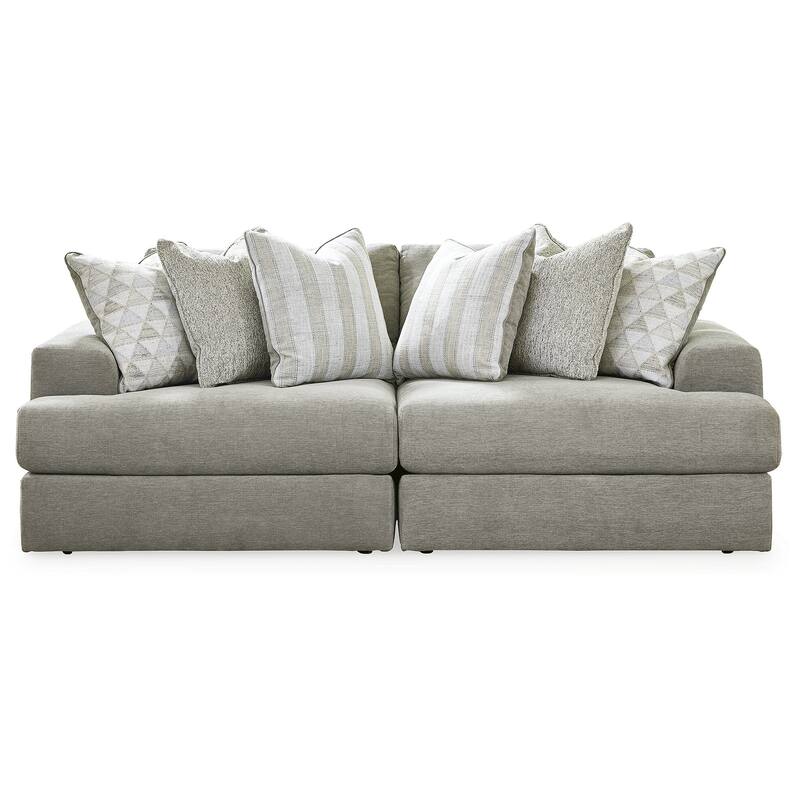Signature Design by Ashley Avaliyah Gray 2-Piece Sectional Loveseat - 93" W x 44" D x 37" H