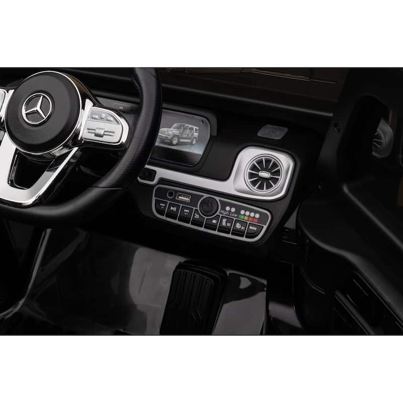 Licensed Mercedes-Benz G500 24V Kids Ride On Car with Remote, 3 Speeds, Bluetooth Music, LED Lights, USB/MP3 & Safety Belt