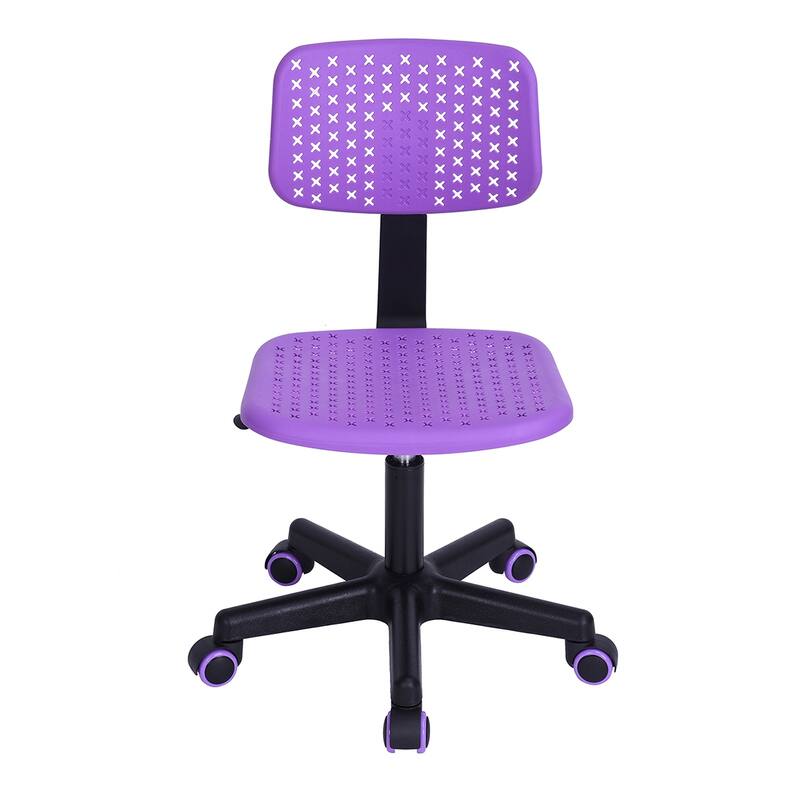 HomyLin Plastic Adjustable Rolling Kids Study Desk Chair Armless