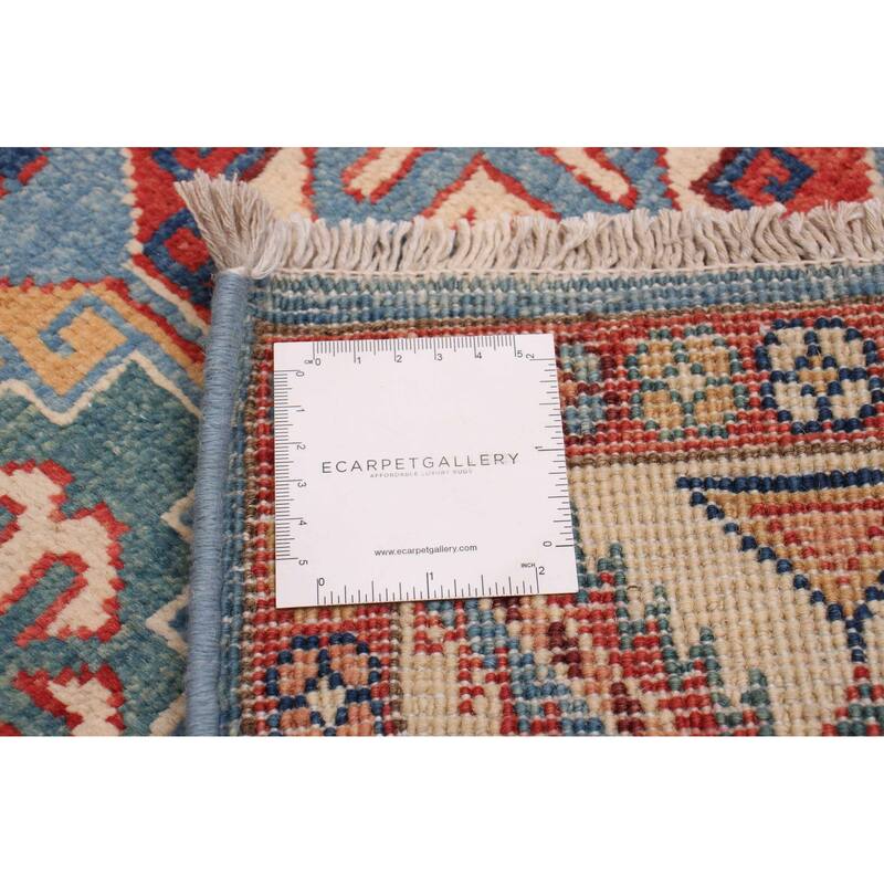 ECARPETGALLERY Hand-knotted Uzbek Ghazni Blue Wool Rug - 2'7 x 10'0