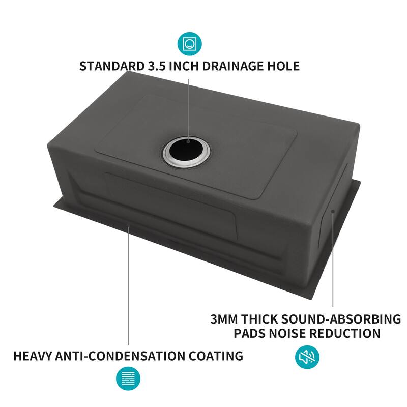 Undermount 16 Gauge Single Bowl Stainless Steel Kitchen Sink in Brushed Nickel