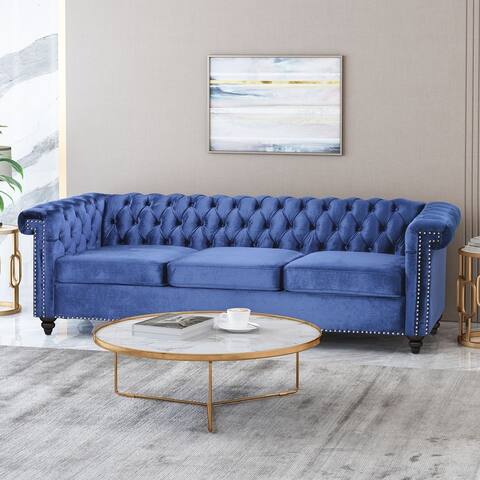 Parkhurst Tufted Velvet Sofa by Christopher Knight Home