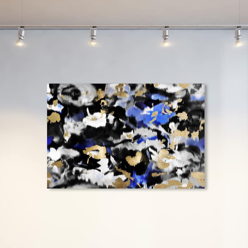 Wynwood Studio Canvas Abstract Bonboni Black and Metallic Gold Modern & Contemporary Wall Art Canvas Print - 30 x 45