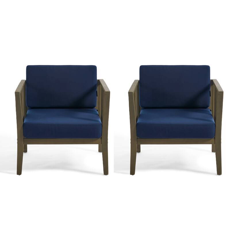 Outdoor Teak Solid Wood Patio Furniture Set Loveseat Armchair Table Collection