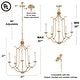 preview thumbnail 2 of 15, Mid-century Modern Gold French Country Candle Unique Chandelier Vintage Dining Room Pendant Lighting