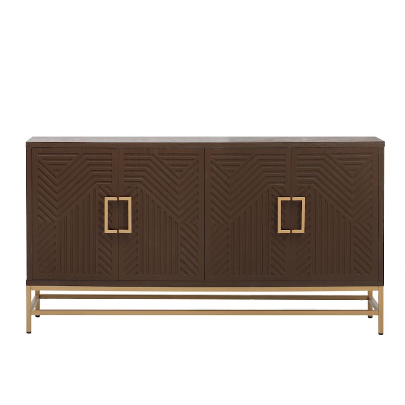 Retro Style Sideboard with Adjustable Shelves - Espresso