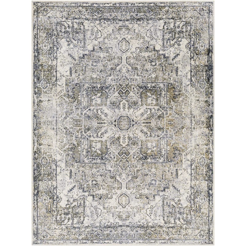 Livabliss Traditional Lillian Medallion Washable Area Rug