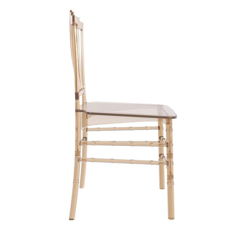 Synth Acrylic Dining Chair Modern Windsor Back Design Synth Collection Set of 2