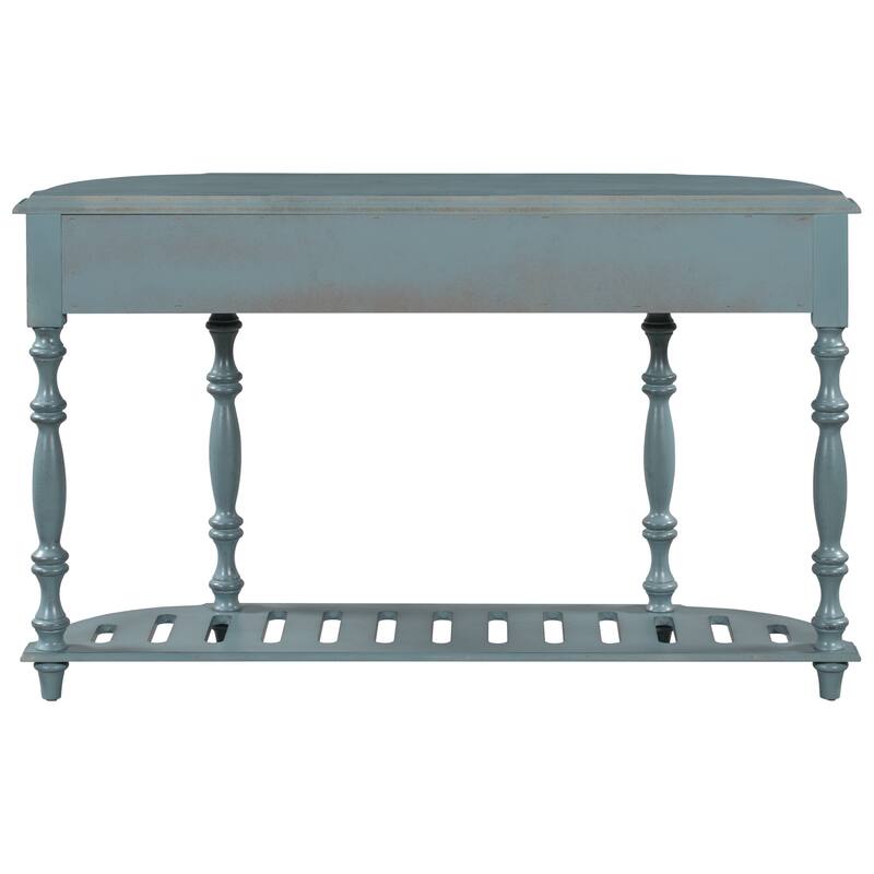 Console Table Sofa Table with 4 Drawers and 1 Shelf