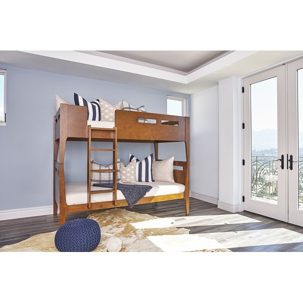 Taylor & Olive Rembrandt Walnut Twin-over-Twin Bunk Bed
