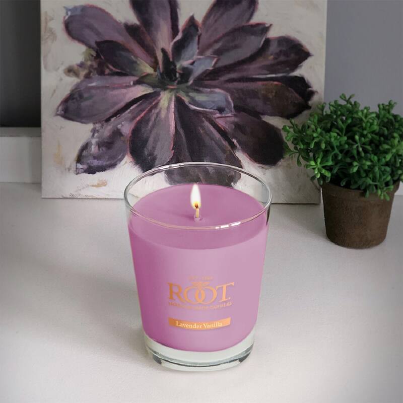 Root Candles Lavender Vanilla 10.5 oz Large Veriglass Jar