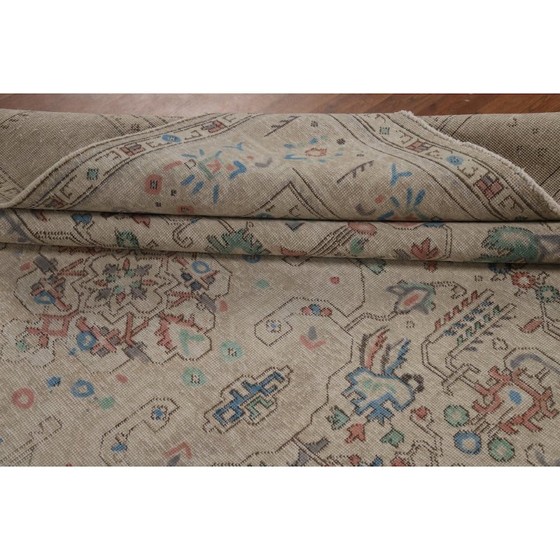 Overdyed Tabriz Persian Area Rug Hand-Knotted Wool Carpet - 7'8"x 10'8"