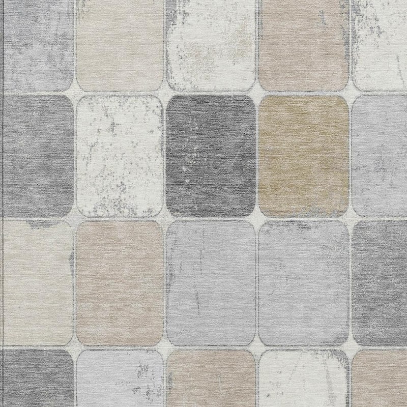 HomeRoots Geometric Transitional Rectangle Outdoor Rug