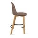 preview thumbnail 76 of 74, Farmhouse Plastic Round Bar Counter Stool Height High Chair Natural Solid Wood Kitchen Dining Patio Modern, Single, Set of 1