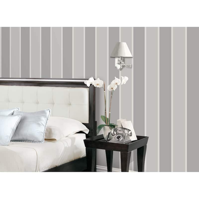 Galerie Wallcoverings Smart Stripes 2 Formal Stripe Vinyl on Non-Woven Matte Wallpaper Roll