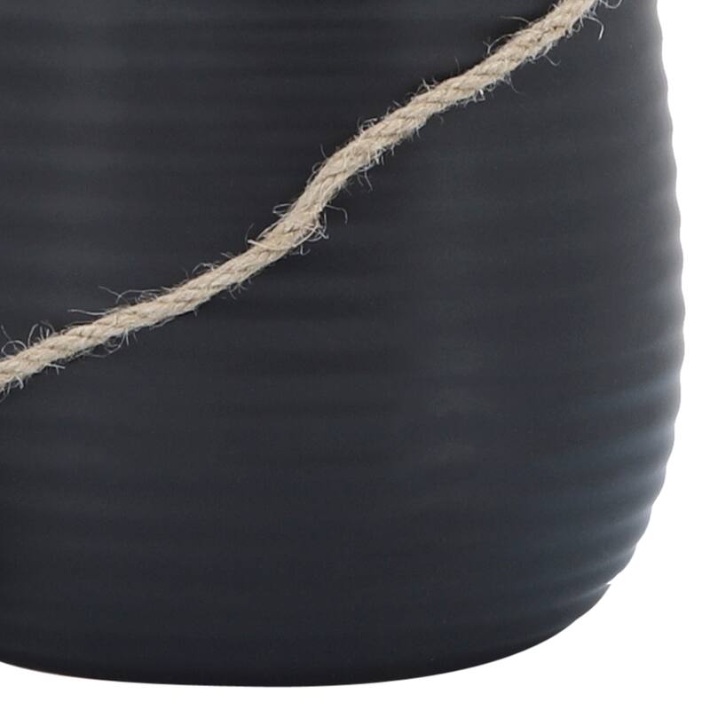 Sagebrook Home Neutral Textured Ceramic Hanging Planter