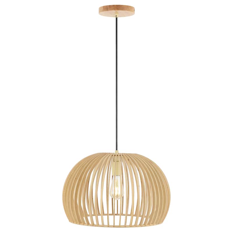 SAFAVIEH Lighting Sinela Extendable Pendant - 18 In. W x 18 In. D x 13-72 In. H - Natural - 18Wx18Dx72H