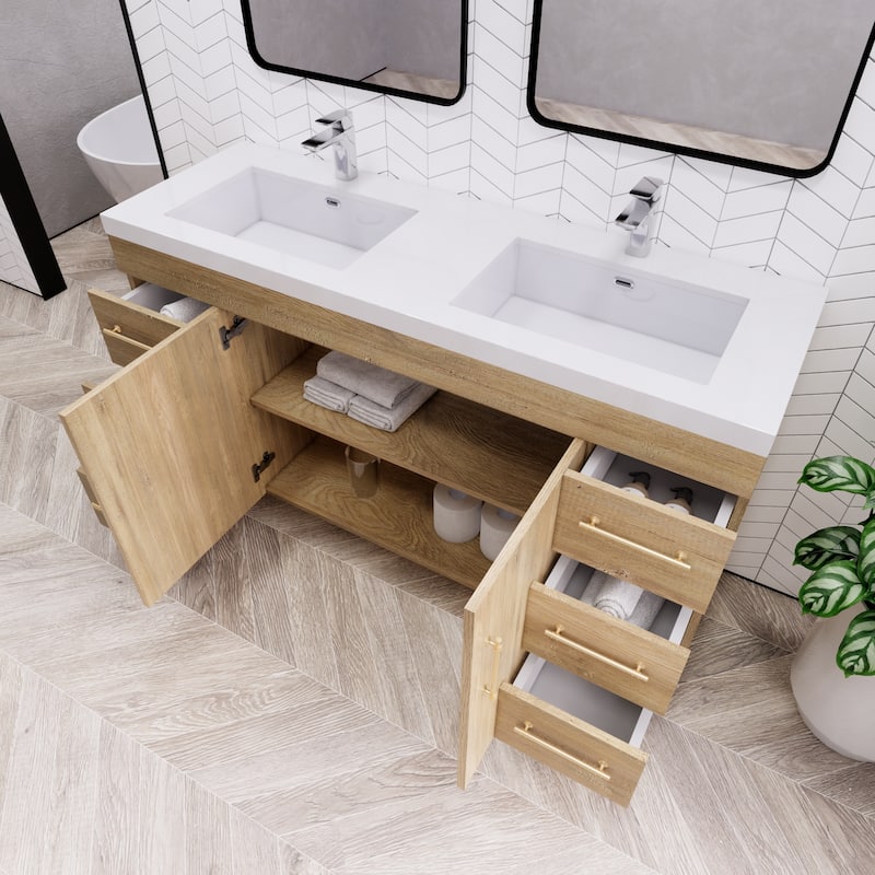 Eliza 60'' Freestanding Vanity with Double Sink