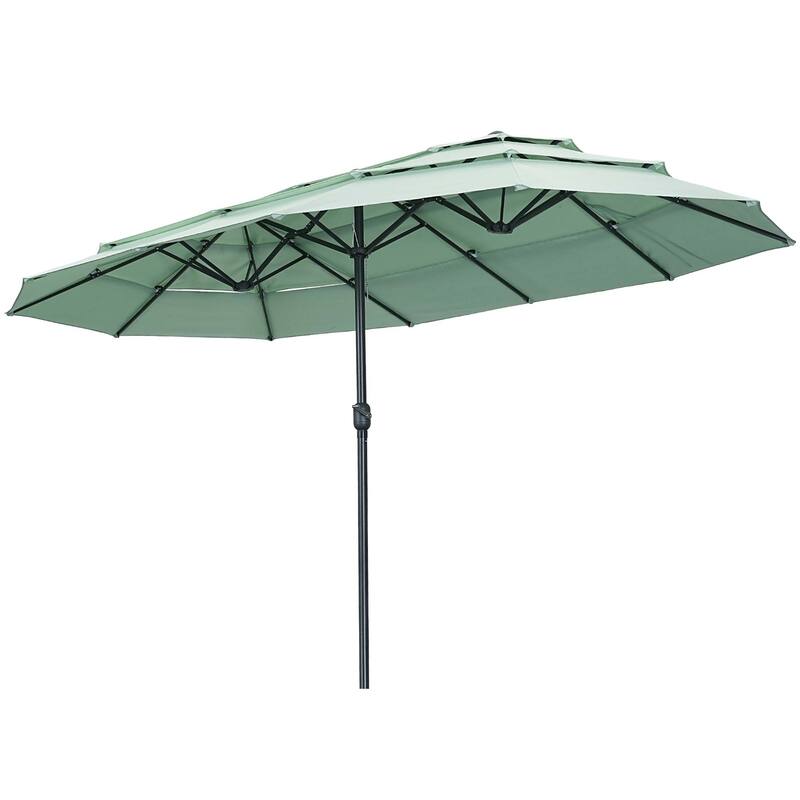 Autlaycil 15ft Outdoor Patio Umbrellas，3 Tier Vented and Large Market Table Umbrella