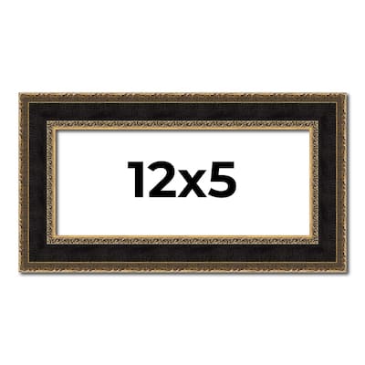 12x5 Frame Gold Antique Vintage Sold Wood Picture Frame | 1.75 Inch