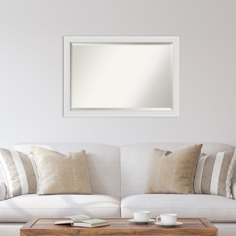 Beveled Wall Mirror - Flair Polished Nickel Frame