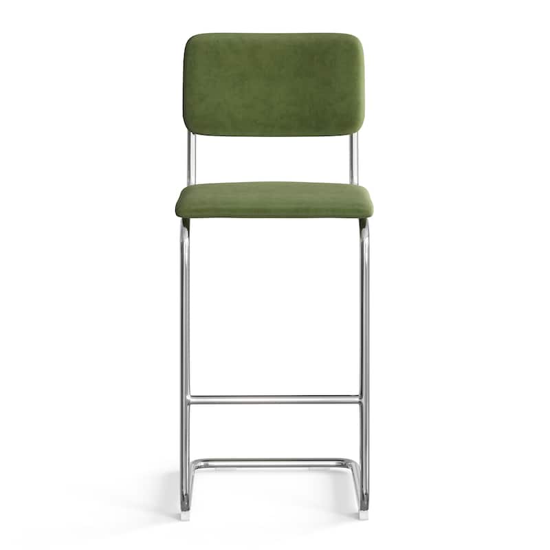 Hayward Velvet Bar Height Stool (Set of 2)