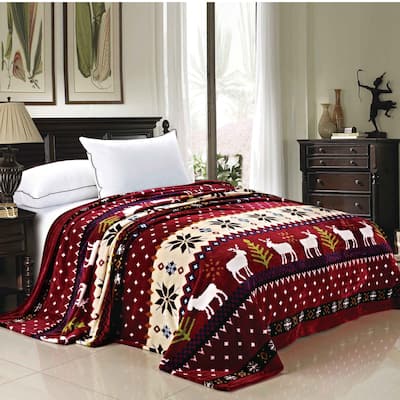 Serenta Printed Christmas Flannel Fleece Blanket