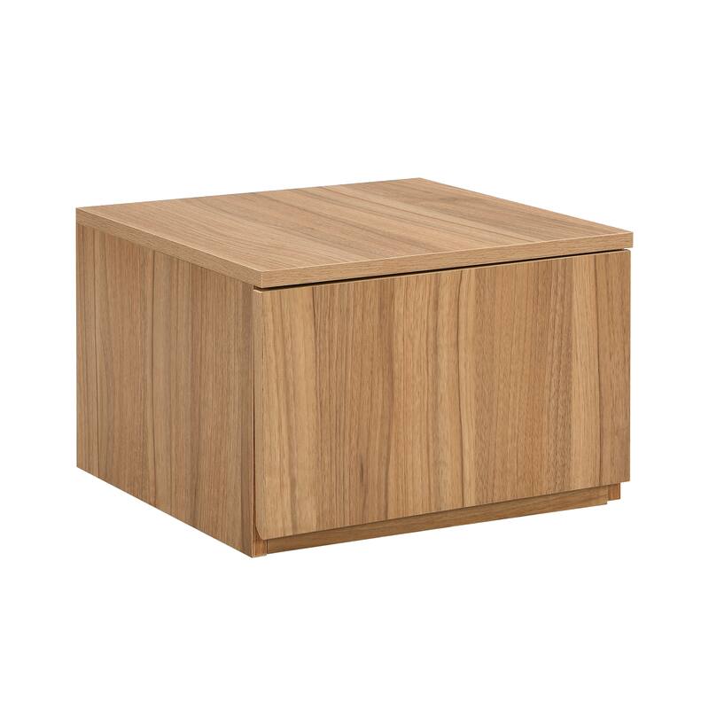 TV Stand with Faux Marble and Walnut Wood Grain, for TVs Up to 88", White - 78.7" W × 15.7" D × 10.4" H