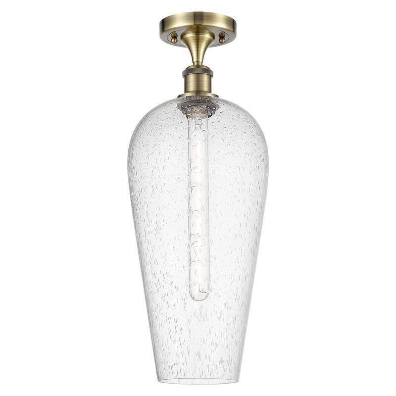 Innovations Lighting 516-1C-20-8 Chelsea Semi-Flush Chelsea 8" Wide - Antique Brass / Seedy
