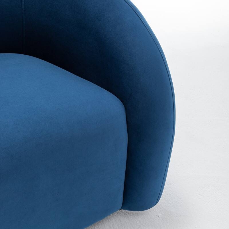 SEYNAR Modern Glam Velvet 360 Degree Swivel Accent Armchair with Tufted Back