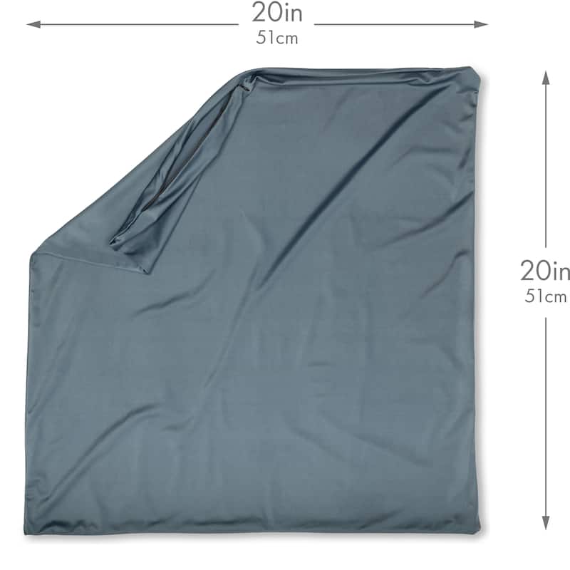 Throw Pillow Cozy Soft Microbead Dark Slate Grey: 1 Pc